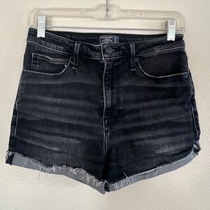 Abercrombie & Fitch Black Simone High Rise Short, Size 4, Waist 27